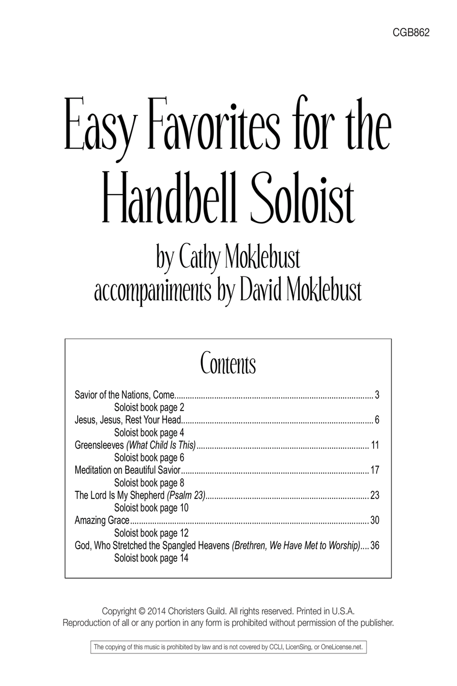 Easy Favorites for the Handbell Soloist: Soloist Score Percussion scores gallery preview page 2