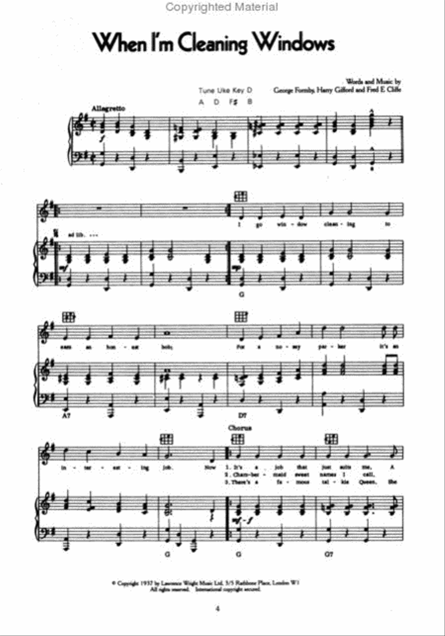 George Formby Songbook George Formby Songbook Voice scores gallery preview page 2
