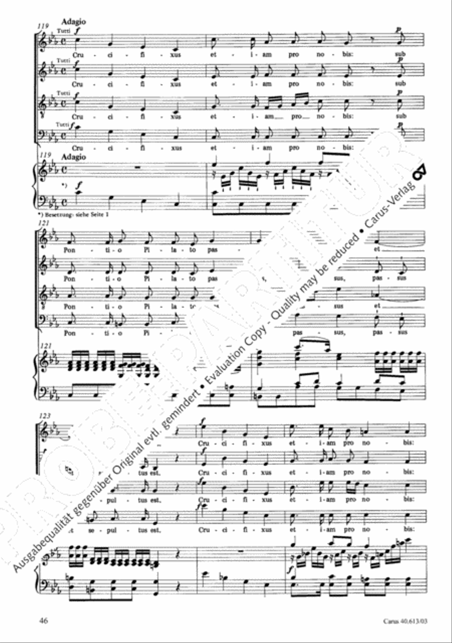 Mass in C (Missa in C) 4-Part scores gallery preview page 47