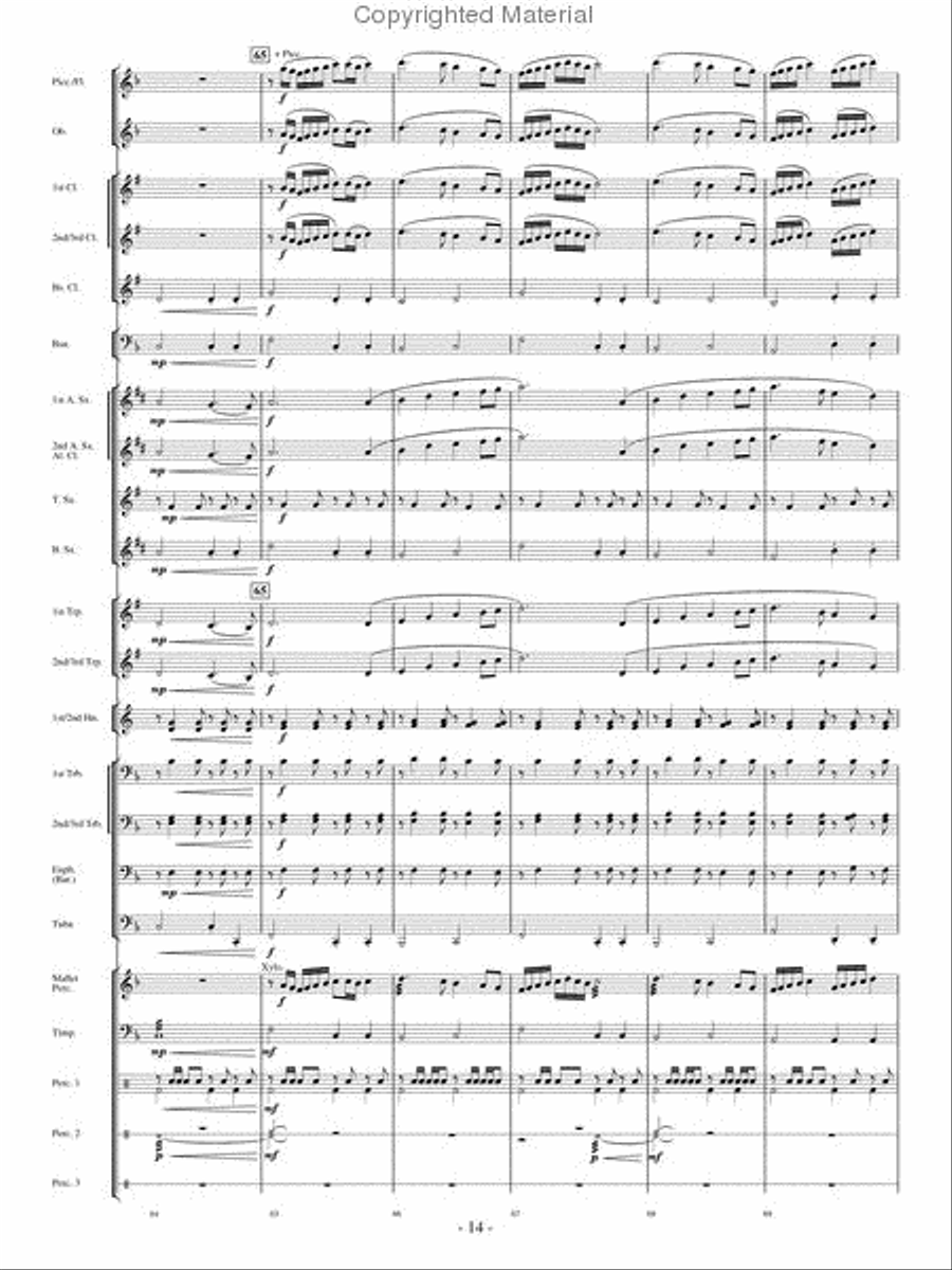 Quest of the Undaunted Knight Concert Band scores gallery preview page 13