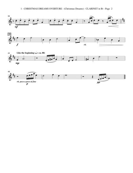 Christmas Dreams (A Cantata) - Bb Clarinet