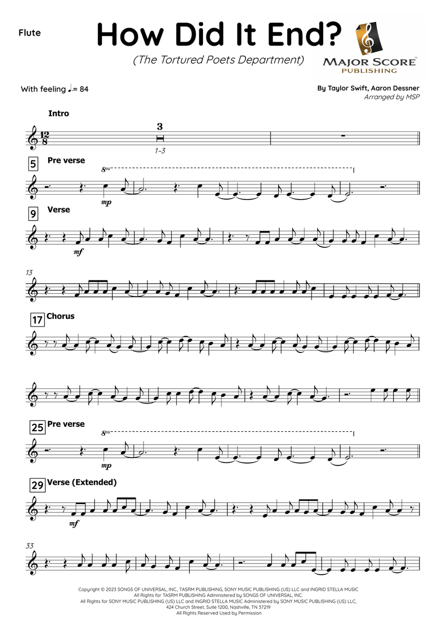How Did It End? Flute Solo scores gallery preview page 2