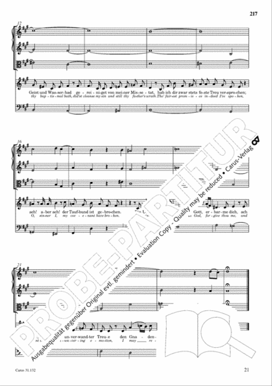 The Complete Sacred Vocal Works (Das geistliche Vokalwerk) Voice scores gallery preview page 218