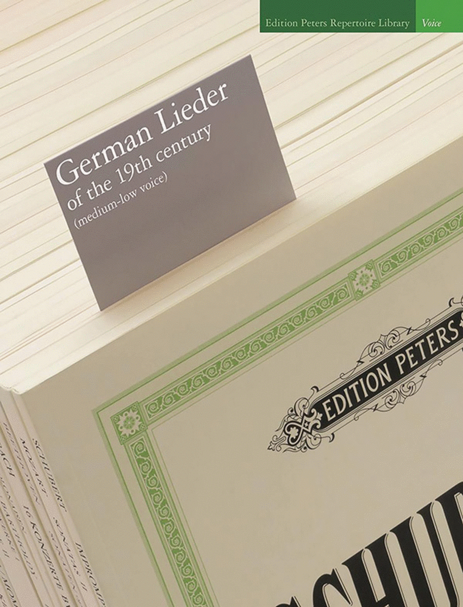 Book cover for German Lieder of the 19th Century (Medium/Low Voice)