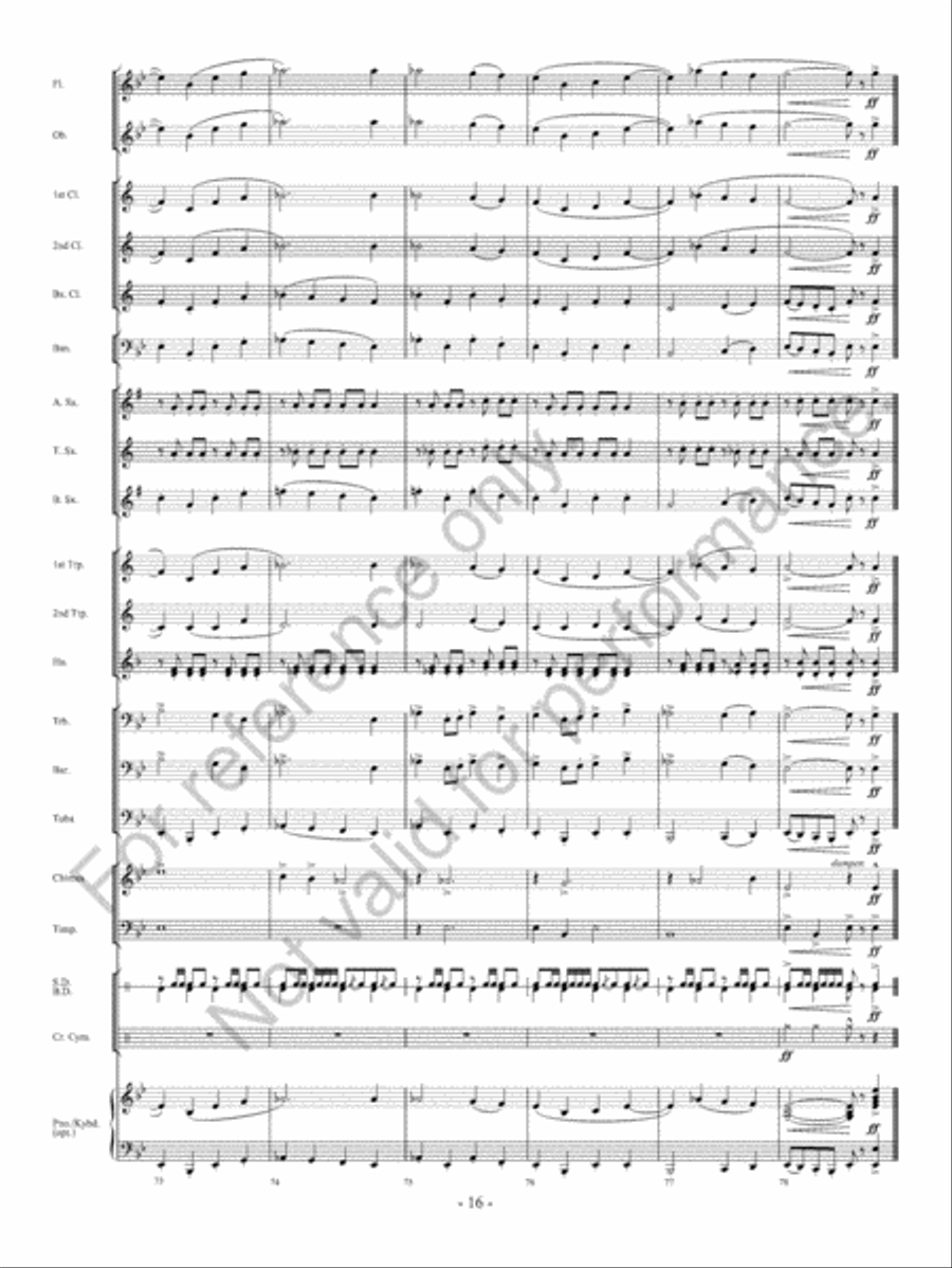 Chimes Of Freedom Concert Band scores gallery preview page 17