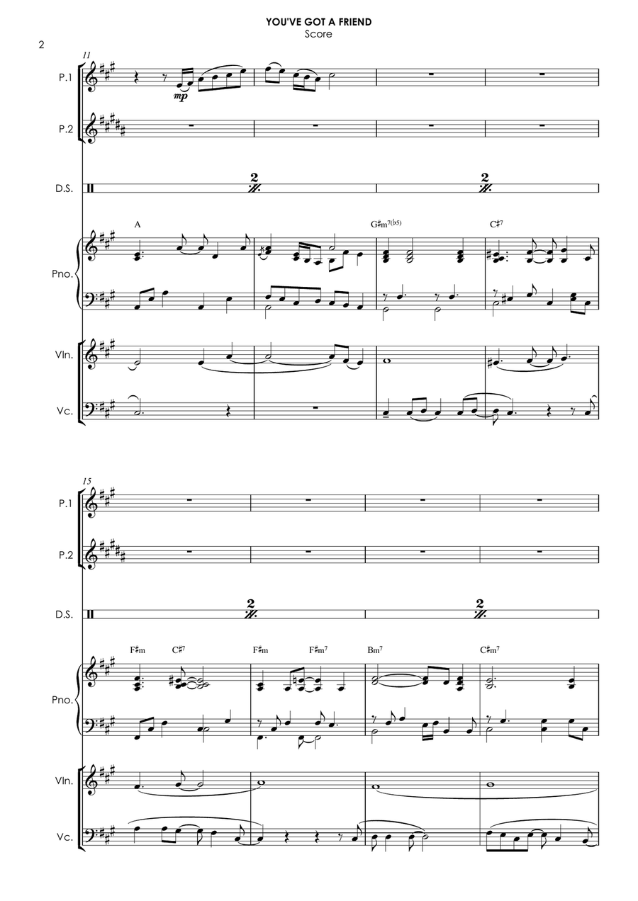 You've Got A Friend Clarinet scores gallery preview page 5