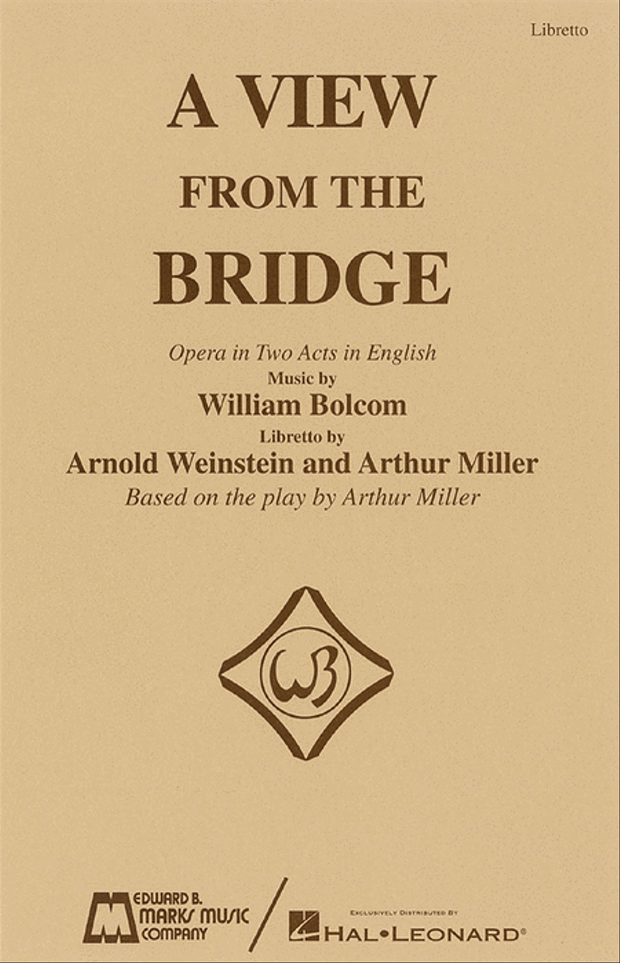 A View from the Bridge - Libretto