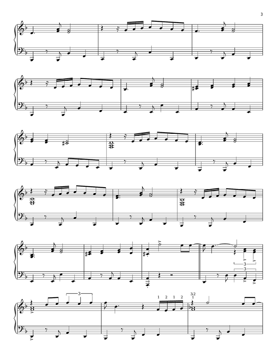 Mr. Crowley [Jazz version] Piano Solo scores gallery preview page 3