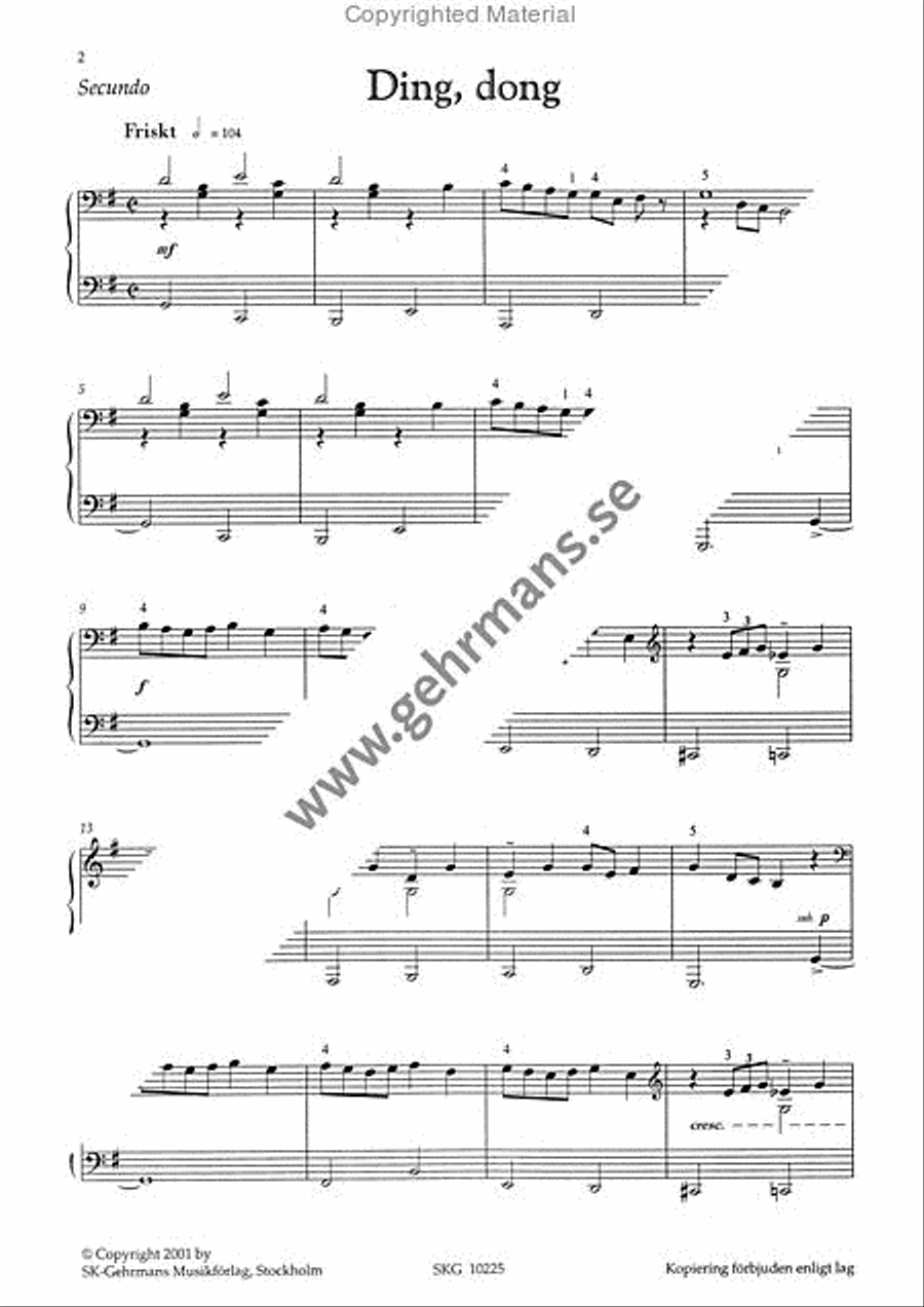 Staffans salsa Piano Duet scores gallery preview page 2