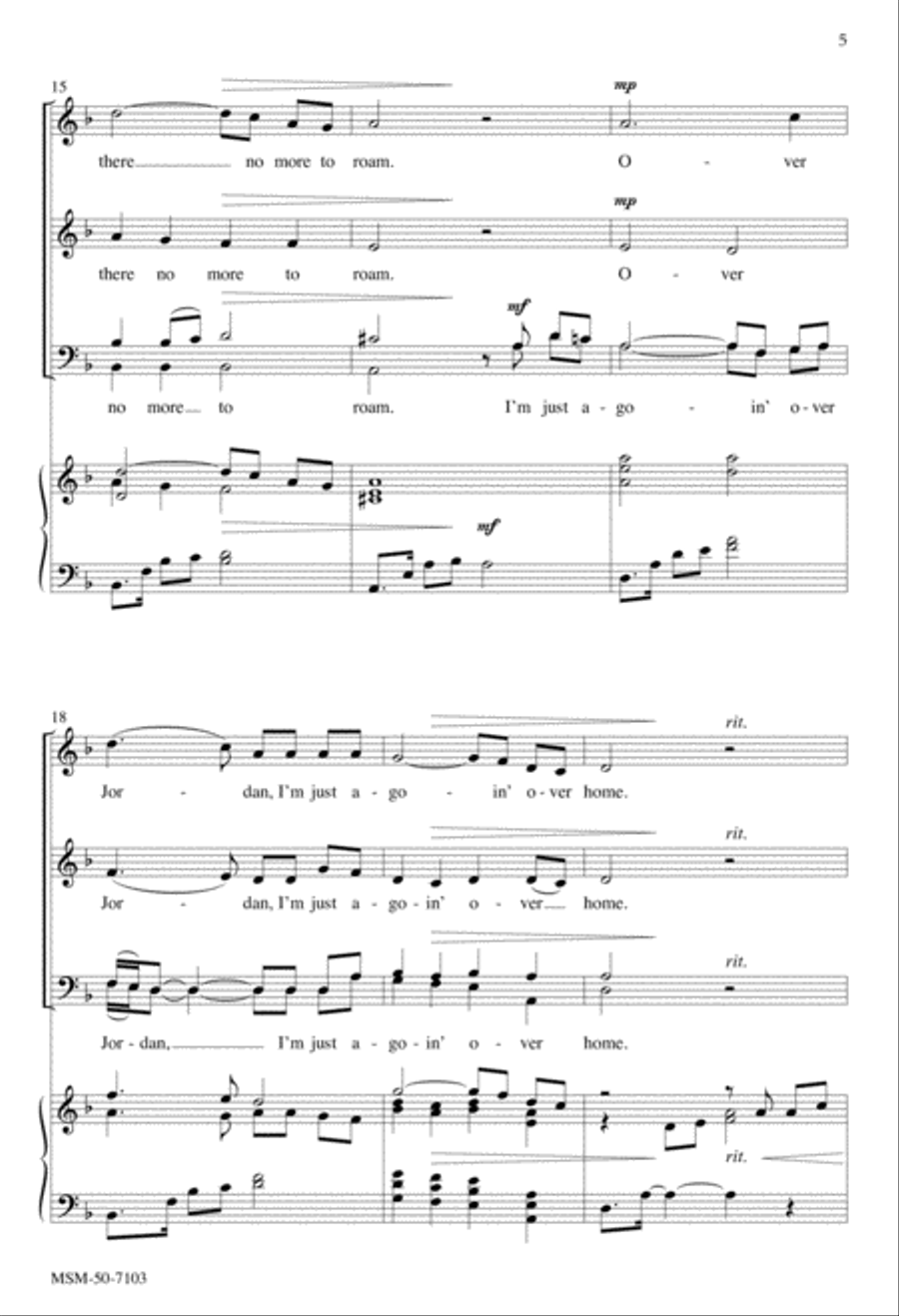 Wayfarin' Stranger 4-Part scores gallery preview page 5
