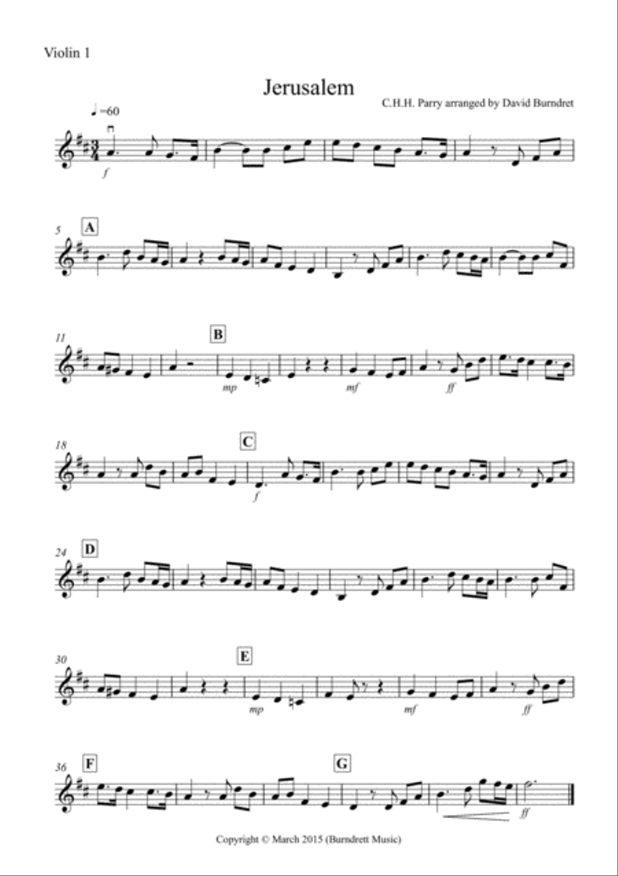 Jerusalem for String Quartet String Quartet scores gallery preview page 4
