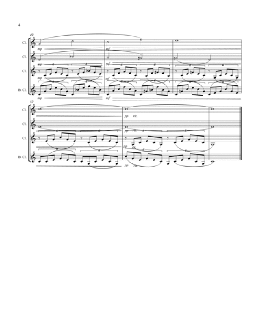 Ave Maria (for Clarinet Quartet) Clarinet Quartet scores gallery preview page 5