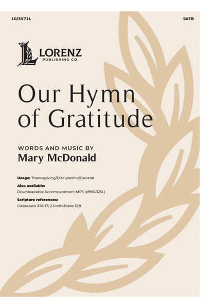 Our Hymn of Gratitude image number null