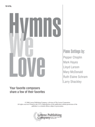 Book cover for Hymns We Love (Digital Delivery)