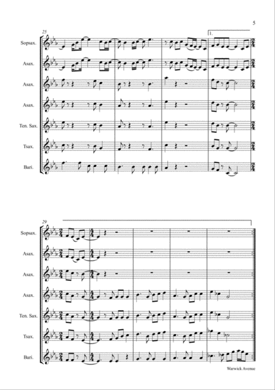 Warwick Avenue Woodwind Quintet scores gallery preview page 5