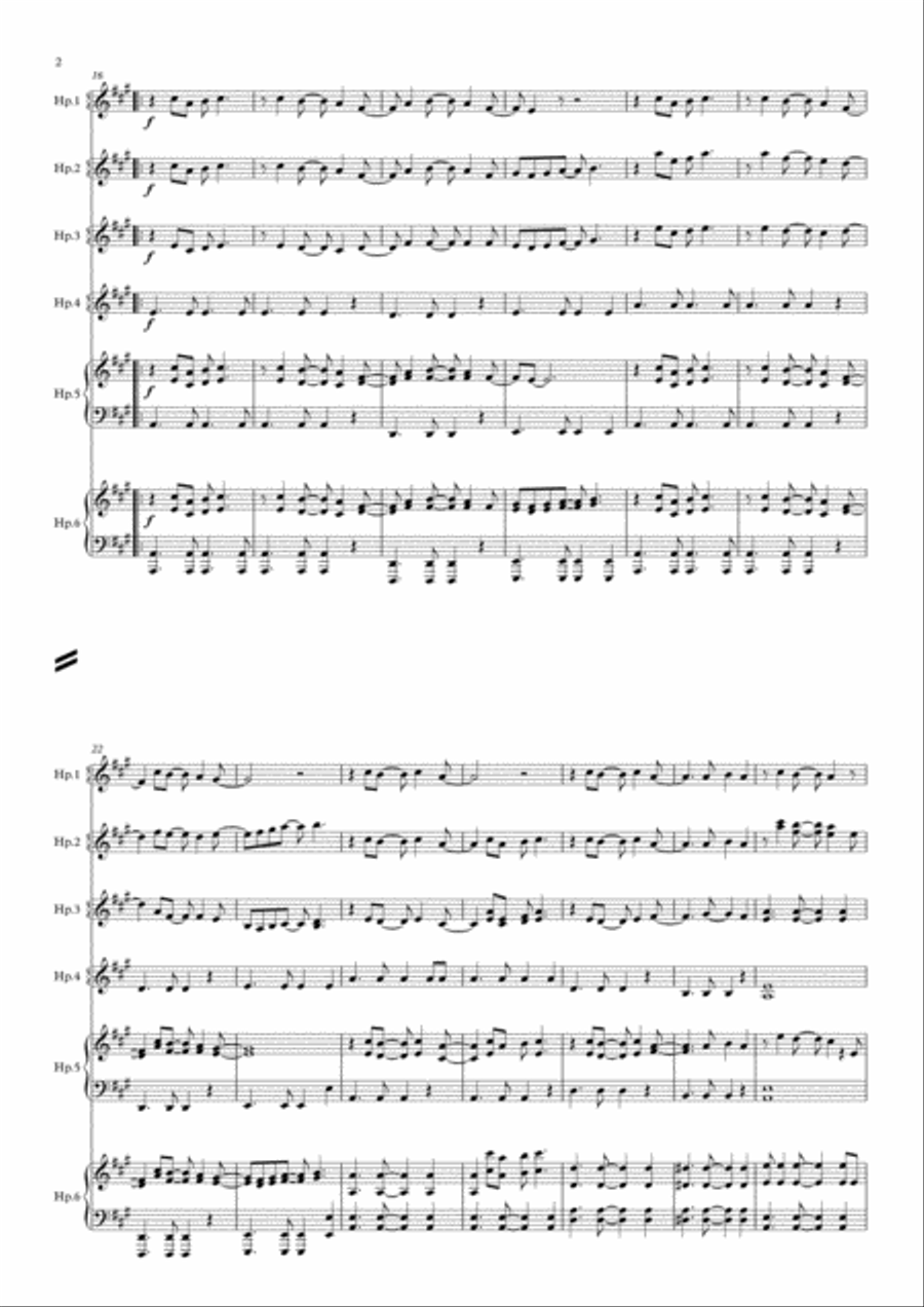 Here Comes The Sun Here Comes The Sun Harp scores gallery preview page 2