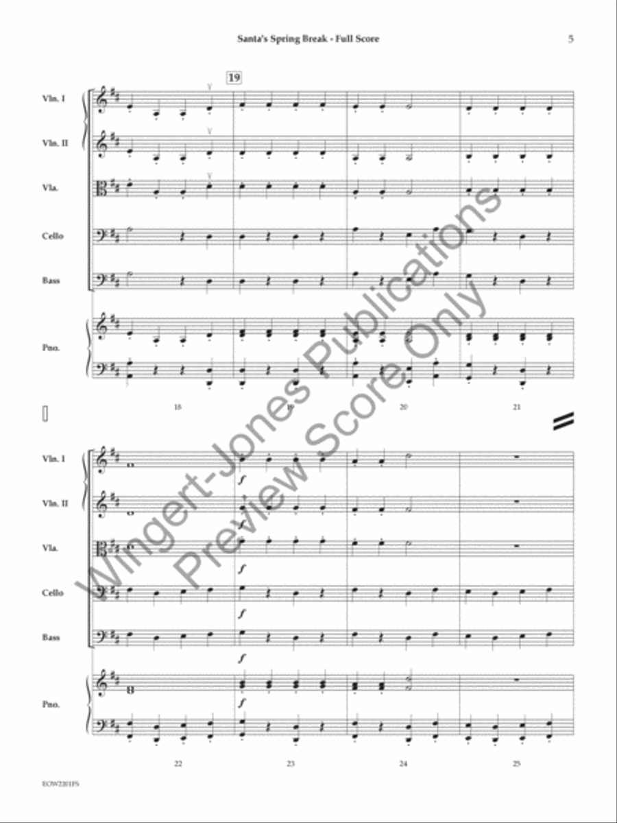 Santa's Spring Break String Orchestra scores gallery preview page 4