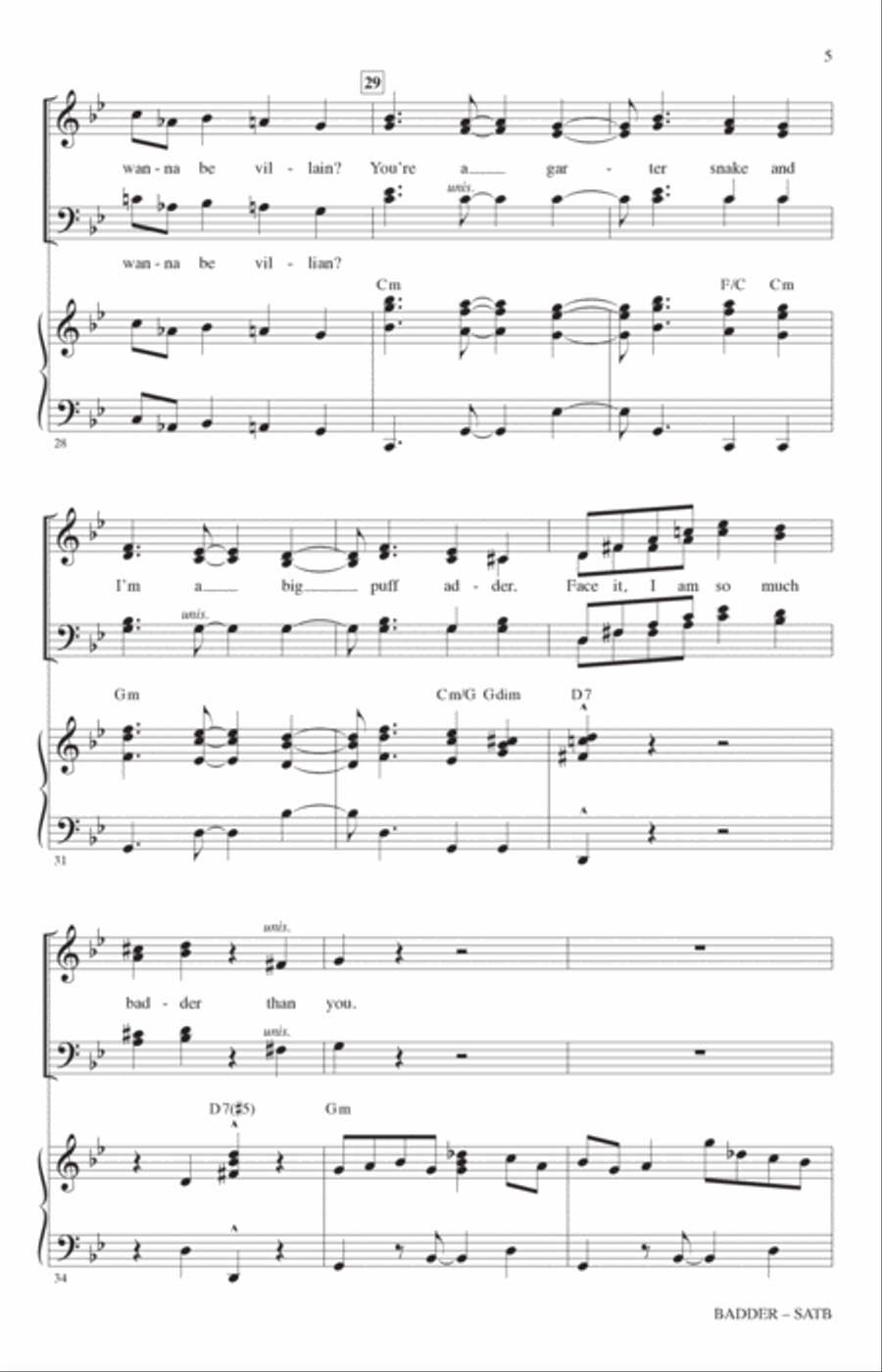 Badder (from Disenchanted) (arr. Mac Huff) 4-Part scores gallery preview page 4