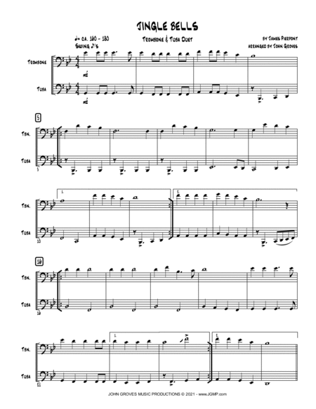Jingle Bells - Trombone & Tuba Duet image number null