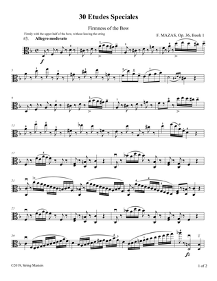 Mazas, Etudes for Viola Op 36, Book 1, No.03