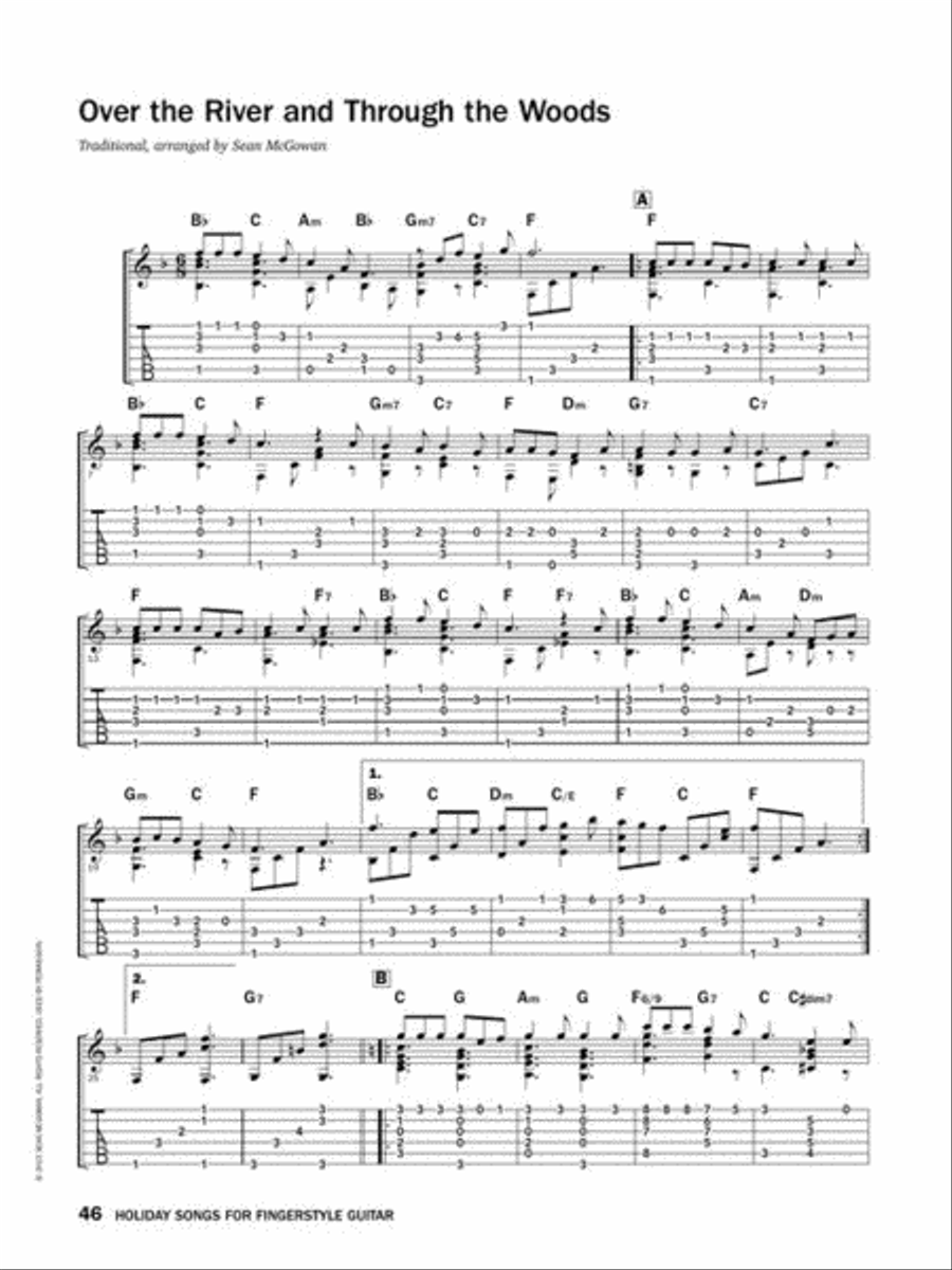 Holiday Songs for Fingerstyle Guitar Acoustic Guitar scores gallery preview page 6