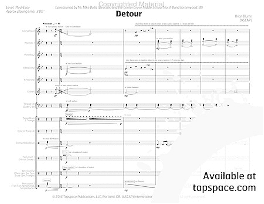 Detour Percussion Ensemble scores gallery preview page 5