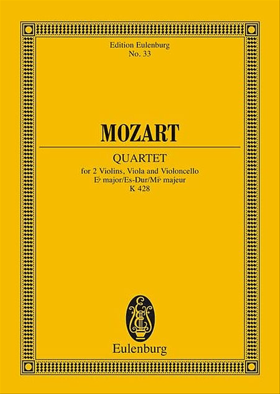 Book cover for String Quartet in E-Flat Major, K. 428