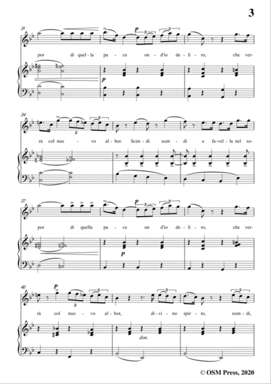 Donizetti-L'ultima notte di un novizio,in B flat Major,for Voice and Piano Voice Solo scores gallery preview page 5