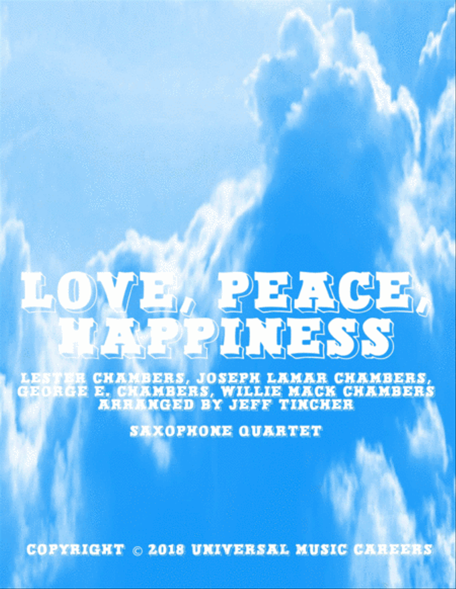 Love Peace Happiness Woodwind Quartet scores gallery preview page 1