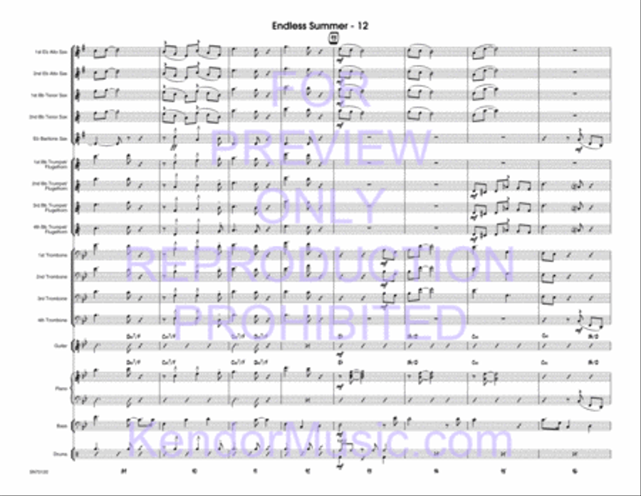 Endless Summer (Full Score) Jazz Ensemble scores gallery preview page 13