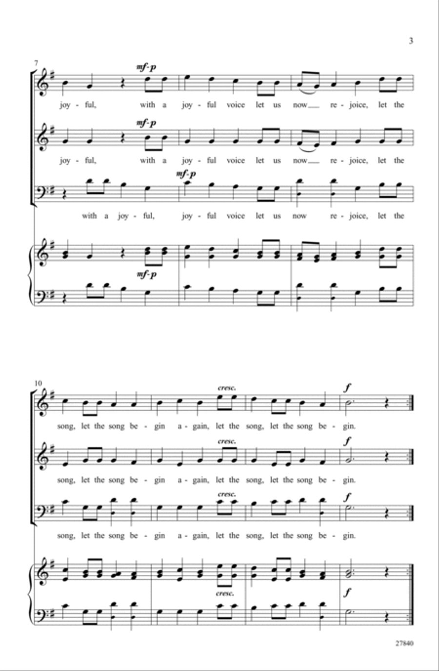Let the Song Begin 3-Part scores gallery preview page 2