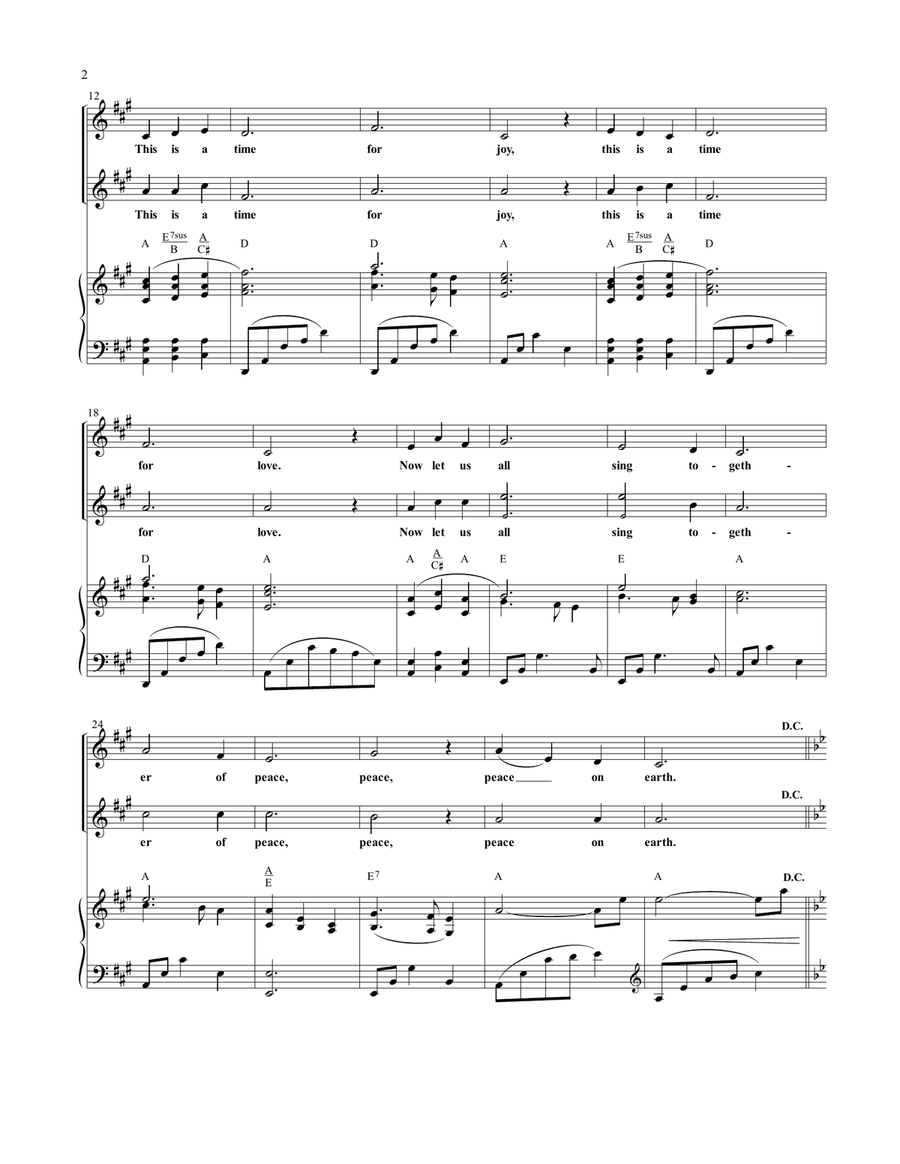 Peace, Peace Voice scores gallery preview page 2