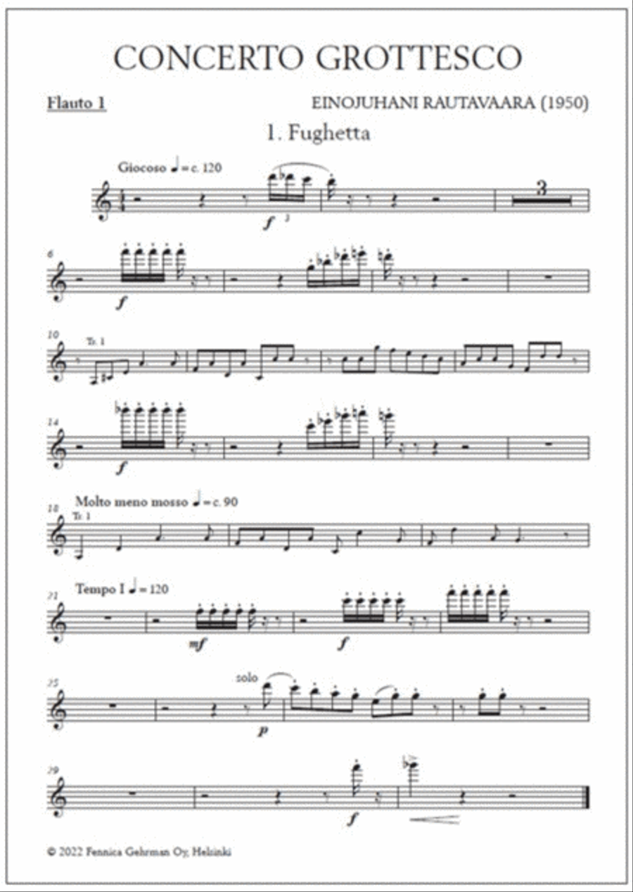 Concerto grottesco for wind orchestra - Score & parts Set of Parts scores gallery preview page 6