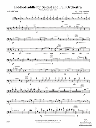 Fiddle-Faddle for Soloist and Full Orchestra: Bassoon
