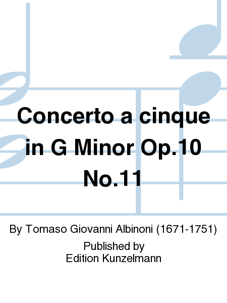 Concerto a cinque in G Minor Op. 10 No. 11