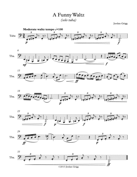 A Funny Waltz (solo tuba) image number null