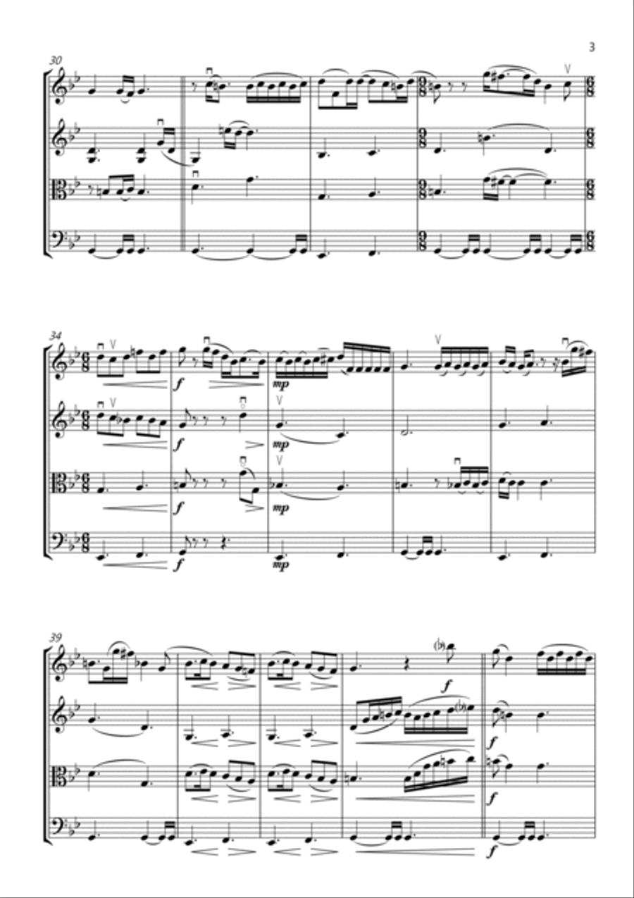 Kiss From A Rose String Quartet scores gallery preview page 3