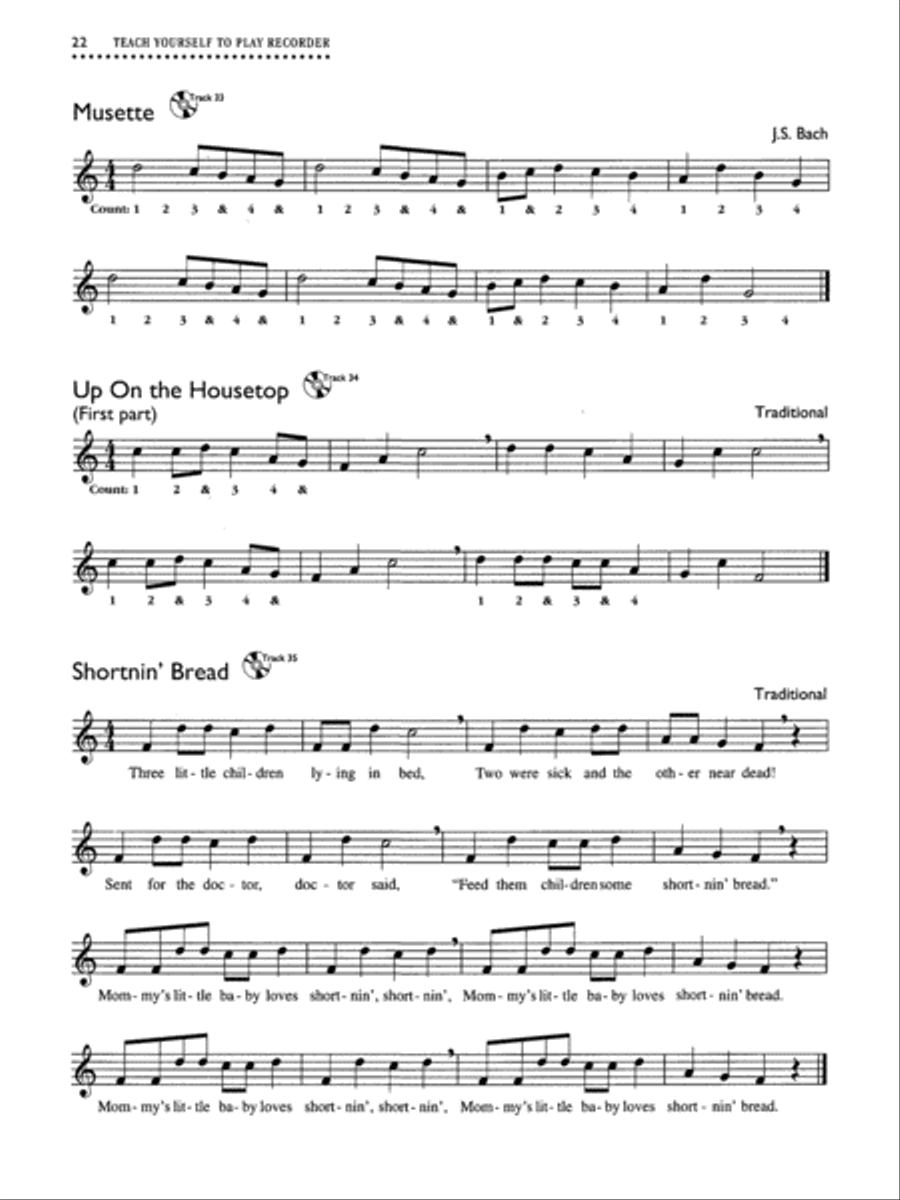 Teach Yourself To Play Recorder - Book/CD Recorder scores gallery preview page 3