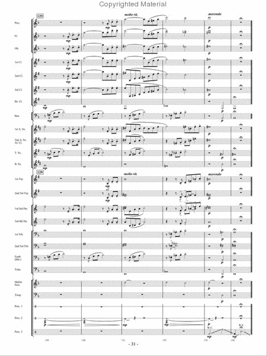 When The Tears Fell Concert Band scores gallery preview page 30