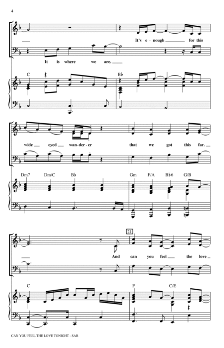 Can You Feel The Love Tonight (from The Lion King) (arr. Keith Christopher) 3-Part scores gallery preview page 3