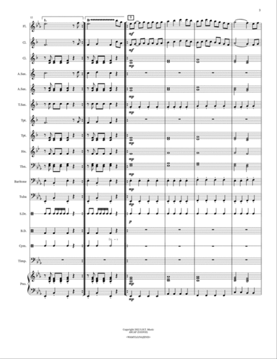Castle Ridge March Castle Ridge March Concert Band scores gallery preview page 3