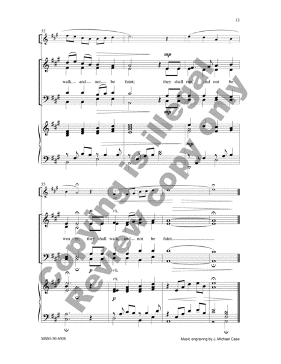 They That Wait upon the Lord 4-Part scores gallery preview page 13