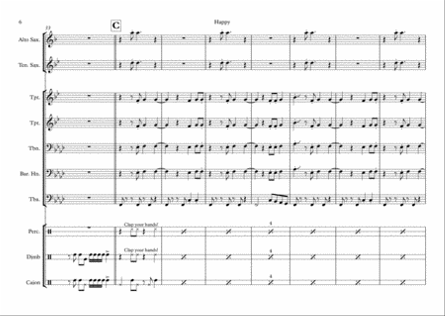 Happy Happy Jazz Ensemble scores gallery preview page 6