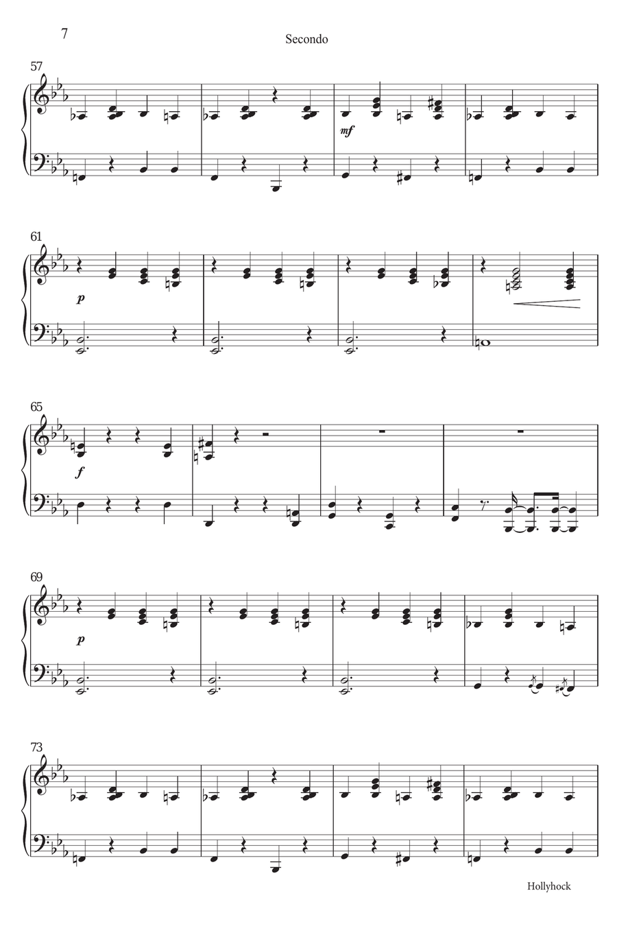 Hollyhock Piano Duet scores gallery preview page 7