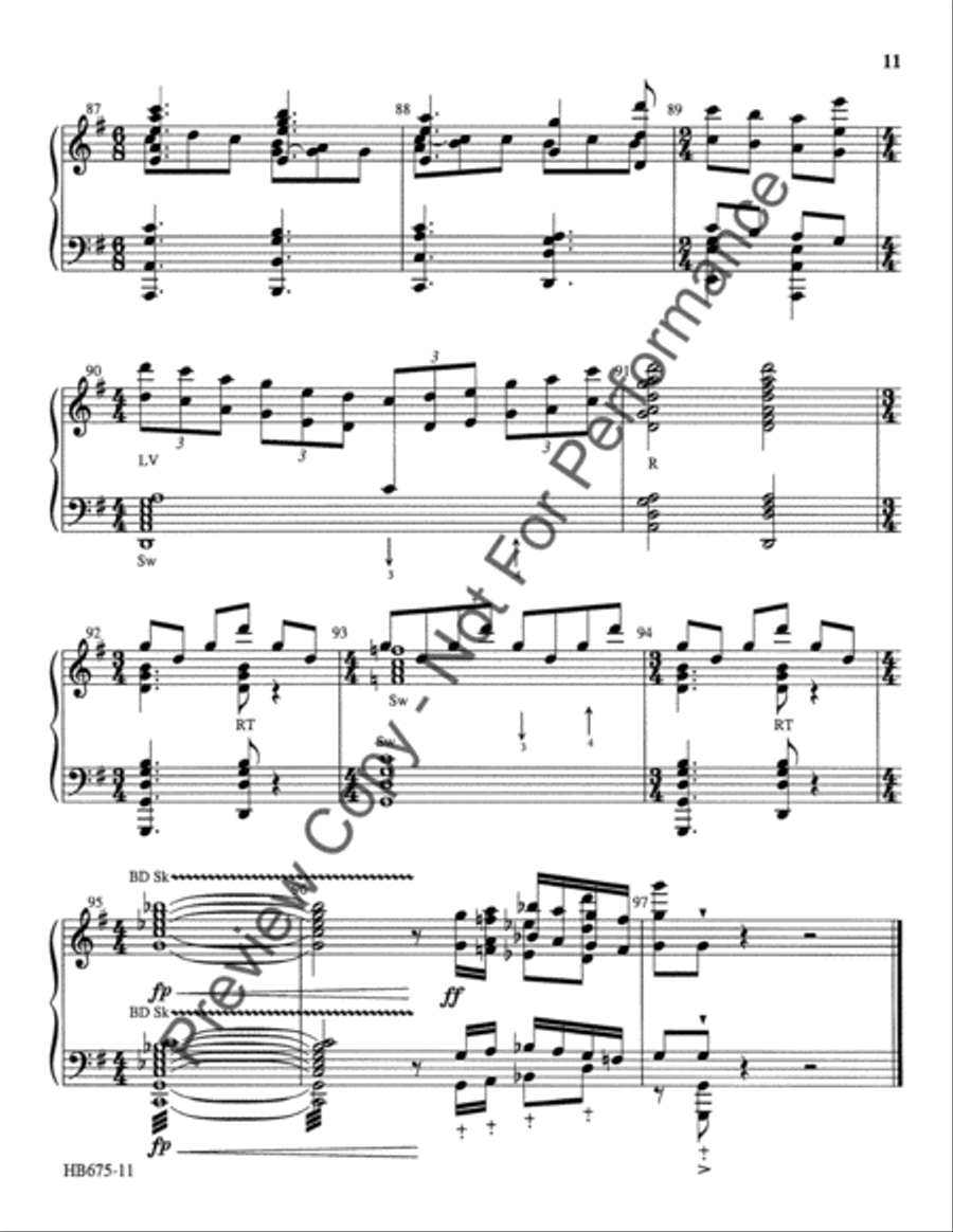 Ring His Glorious Praise - 5-7 octaves Handbell Choir scores gallery preview page 11