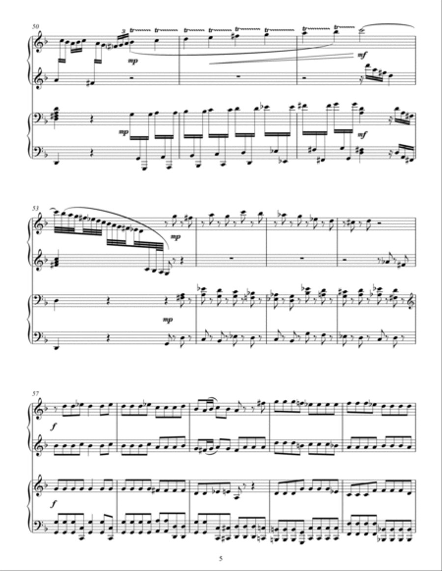 Vivaldi - The Four Seasons (complete) piano duet 1 Piano, 4-Hands scores gallery preview page 5