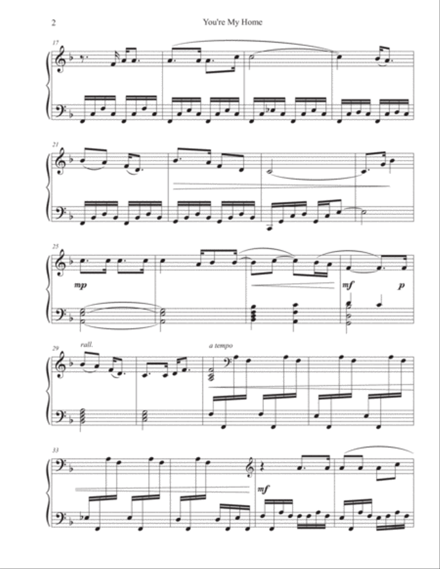 You're My Home You're My Home Piano Solo scores gallery preview page 2