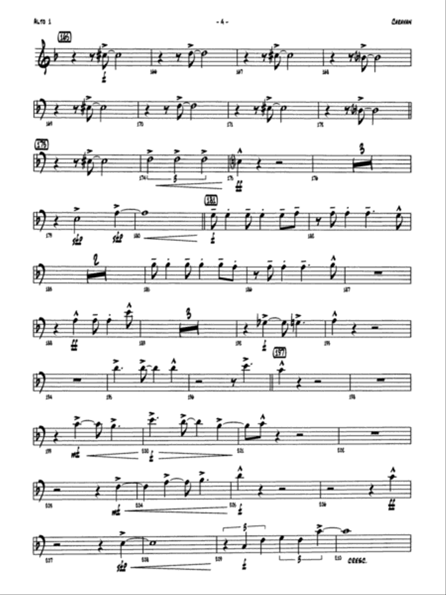 Caravan: E-flat Alto Saxophone Jazz Ensemble scores gallery preview page 4