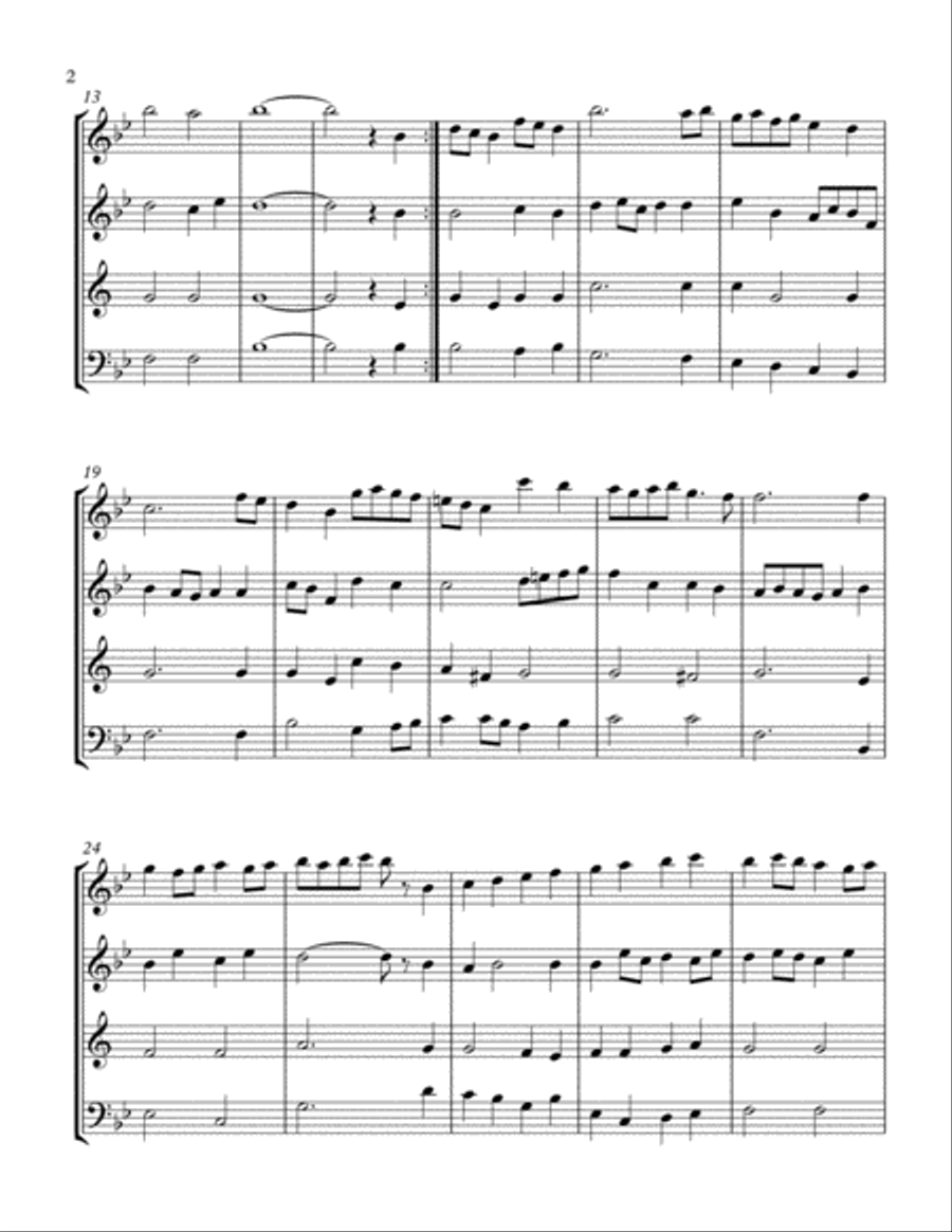 Rejoice, the Lord is King (Wind Quartet) Woodwind Quartet scores gallery preview page 2