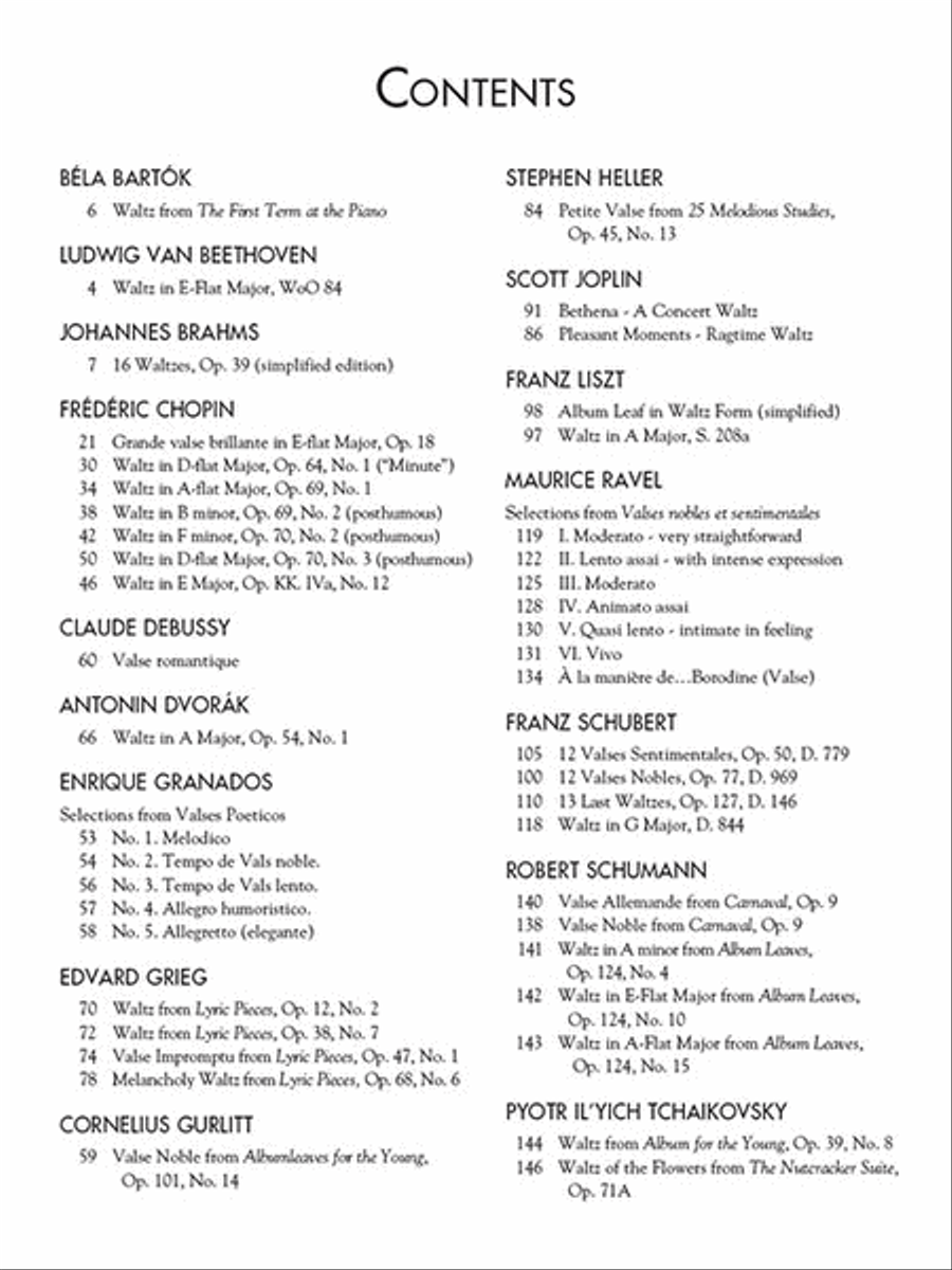 95 Waltzes by 16 Composers for Piano Piano Solo scores gallery preview page 2